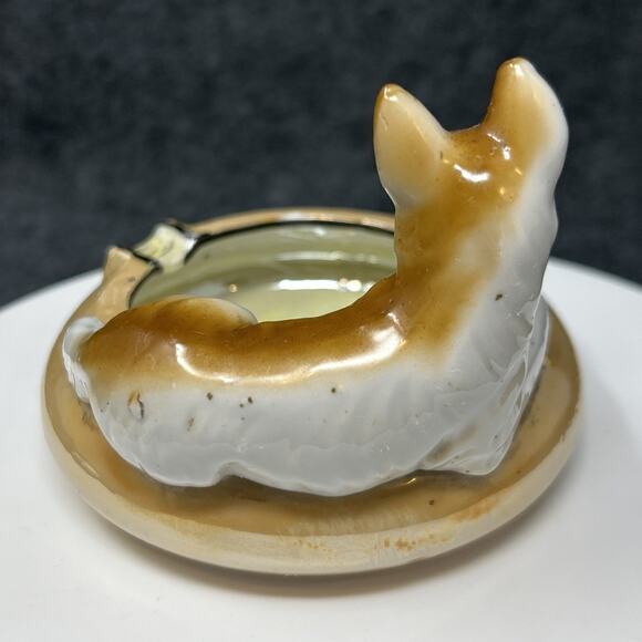 Vintage Lusterware Ceramic Dog Ashtray Snuffer Unique Collectible Made in JAPAN - Picture 5 of 9